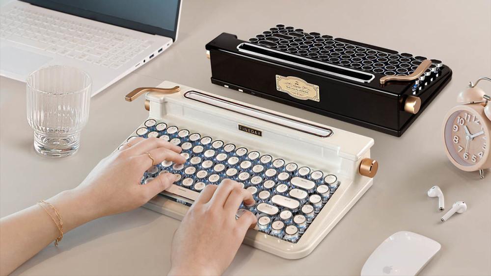 파인데이 키보드 3.0 UV코팅 에디션 블루투스 무선 기계식 한글+영문 키캡 청축