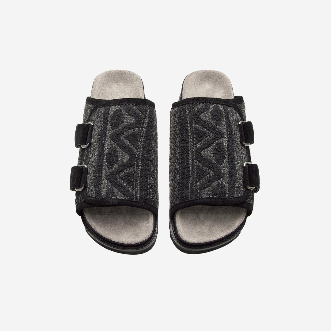 (06.28 PM3:00) 1011 ethnic jumbo slippers - black