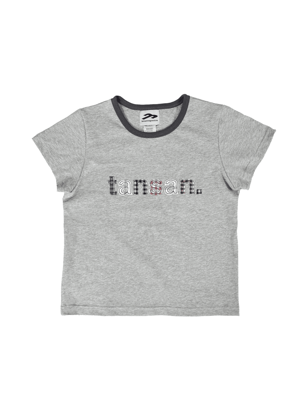 W tansan. Applique Tee in Grey