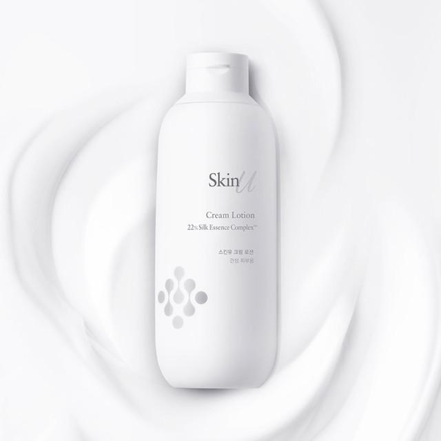 스킨유 크림 바디로션 by 해피바스 400g [ 리얼실크보습 ㅣ 각질케어 ㅣ 스킨케어 성분 22% ㅣ 향좋은 바디로션 ]