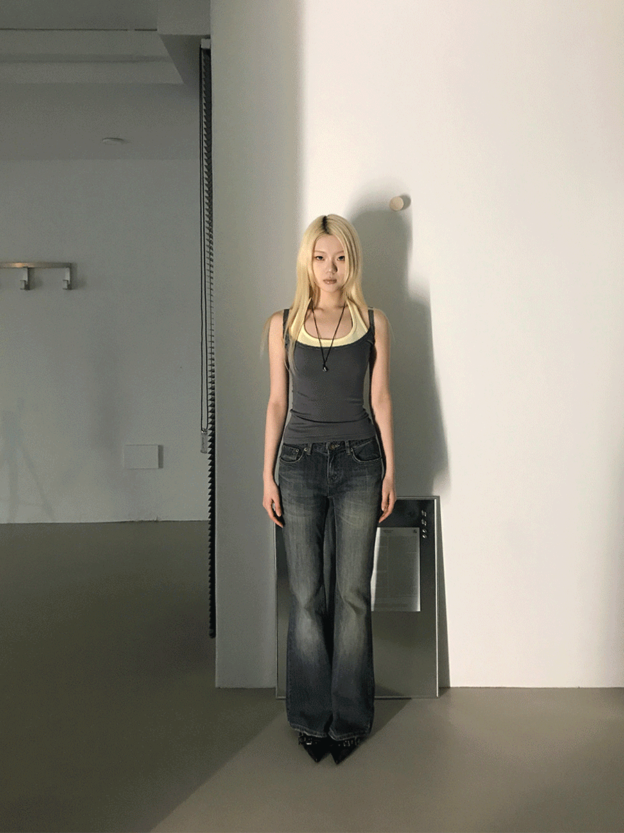 사토미라디오 Layered halter sleeveless