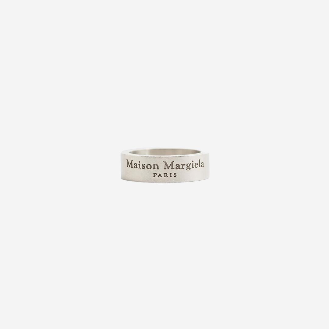 Maison Margiela Logo Ring Matte Silver