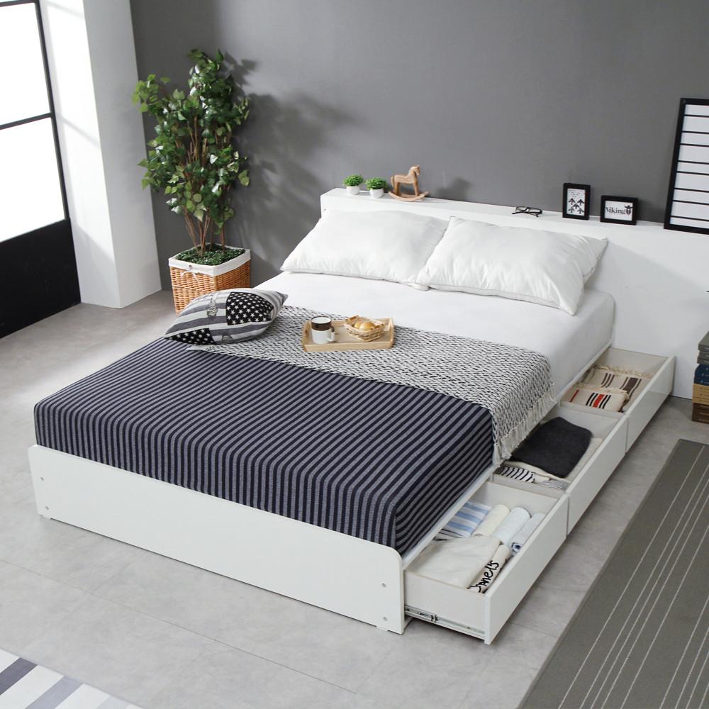 제니 평상형 서랍형 수납형 퀸사이즈 침대 Q