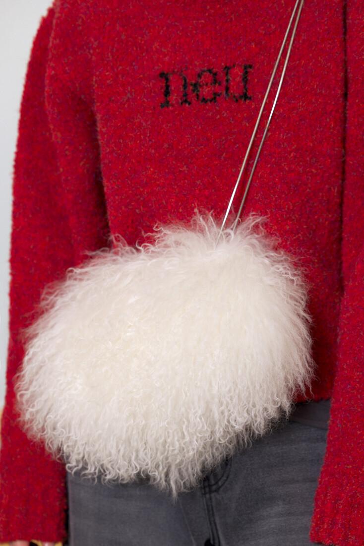 neu fur bag - white