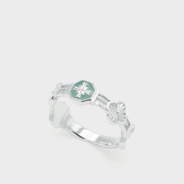 Cross angle flower miss ring 크로스 앵글 플라워 미스링