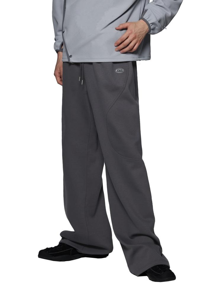 SLIT JERSEY PANTS - PURPLE GRAY