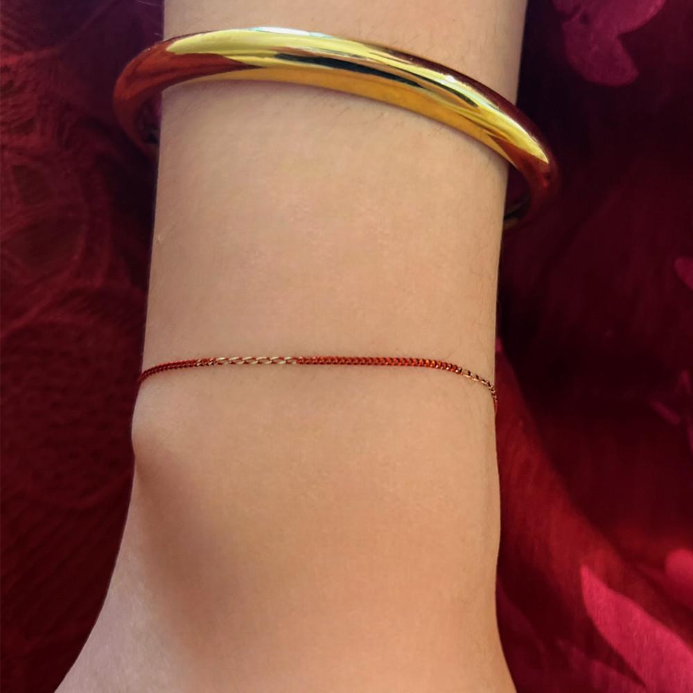 14k 레드 체인 데일리 팔찌 이에 hier