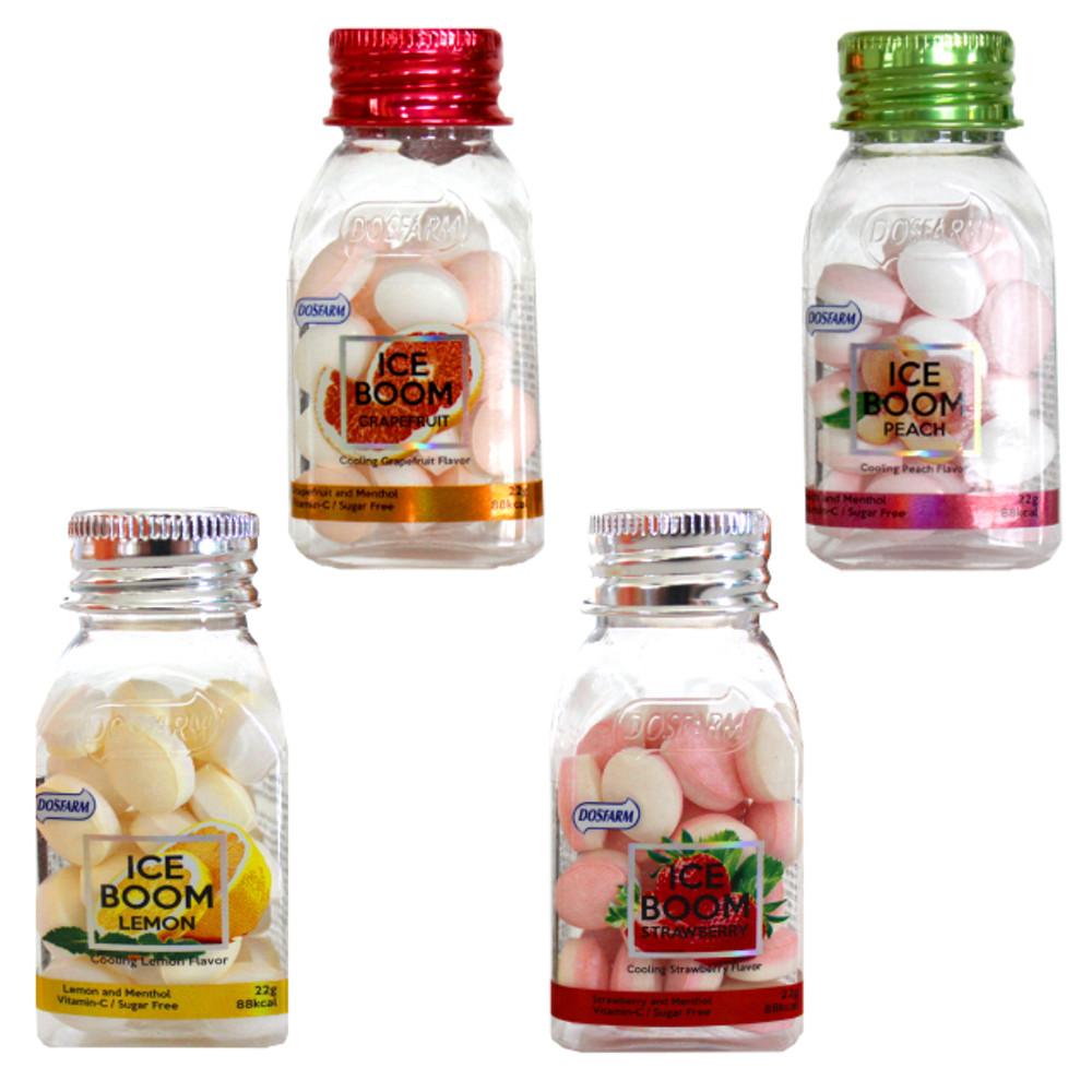 아이스붐 딸기/레몬/자몽/복숭아향 캔디 낱개 /상쾌함
