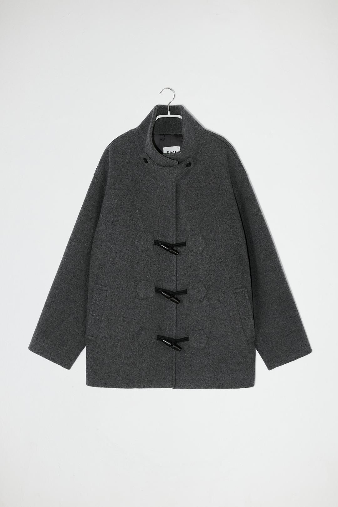 HIGH NECK WOOL DUFFLE COAT