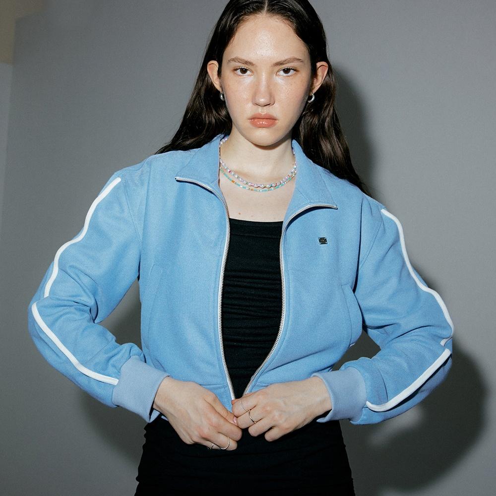 WAFFLE TRACK SHORT JACKET_BLUE
