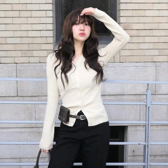 [오제 PICK] 골지 브이넥 가디건 MDCD034_5 Colors