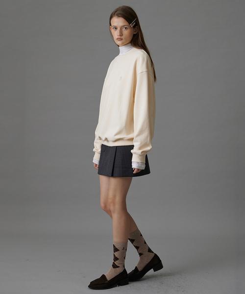 ARGYLE PATTERN SOCKS BEIGE