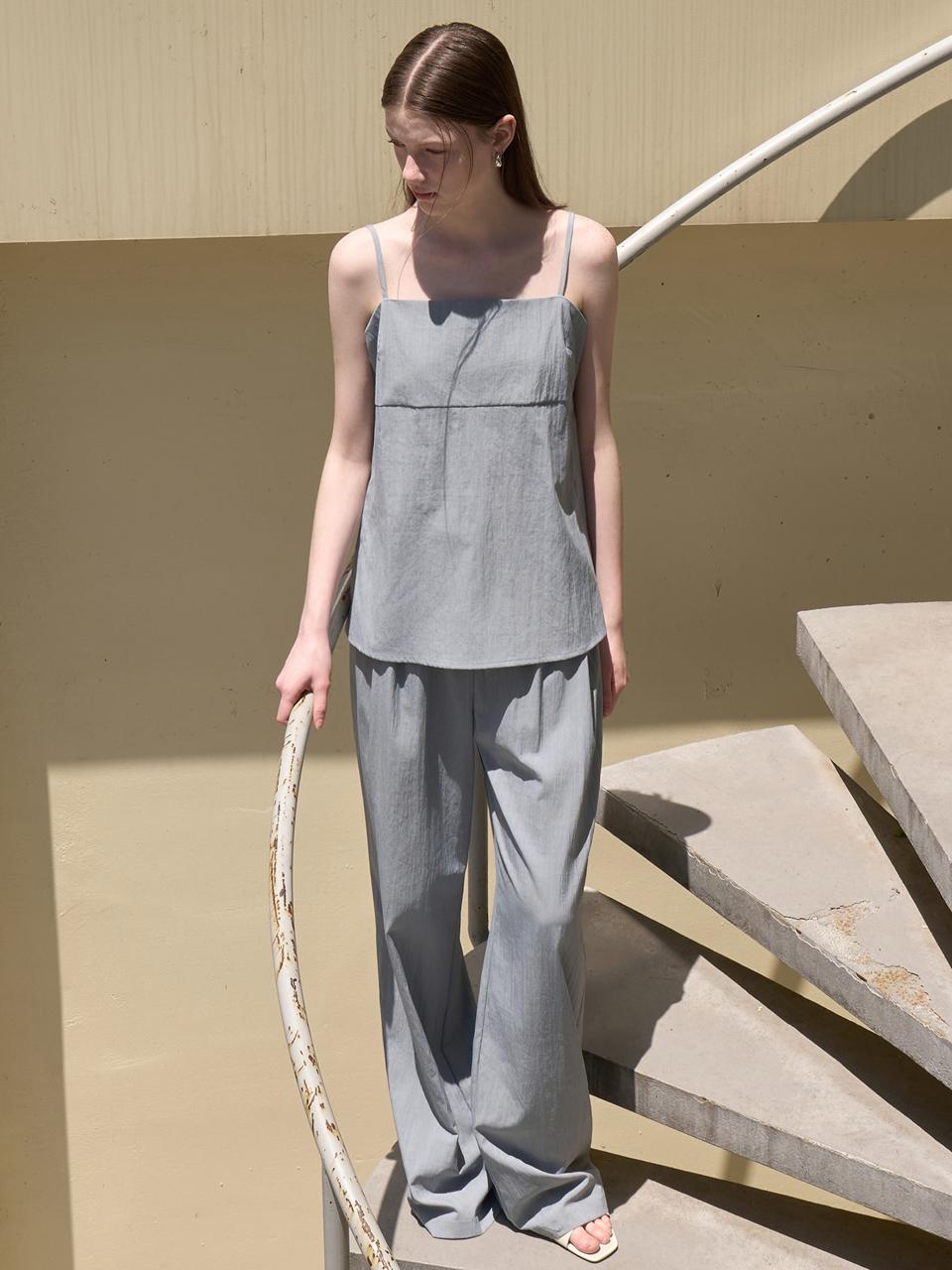 [세트] 메종 슬리브 탑 + 메종 핀턱 슬랙스 블루 amr2121