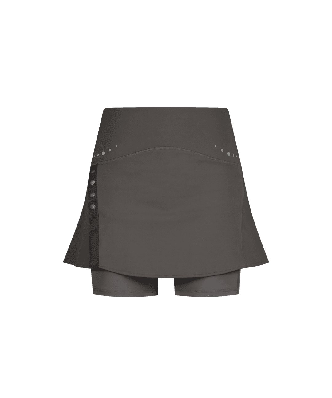 Button Slit Skirt Shorts / Stone Brown