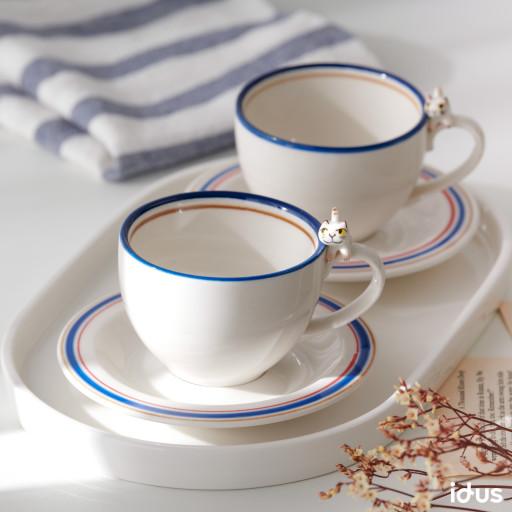 고양이손잡이 커피잔세트