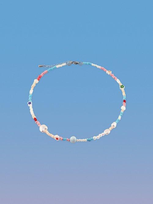 Puppy’s Beads Necklace pink