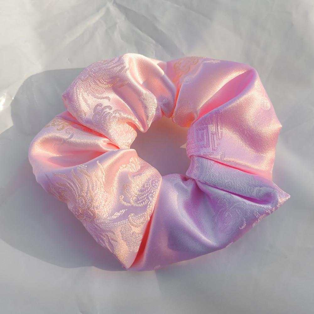 꽃과 꿀벌 한복 헤어 스크런치 곱창밴드 곱창머리끈 헤어슈슈 외국인선물