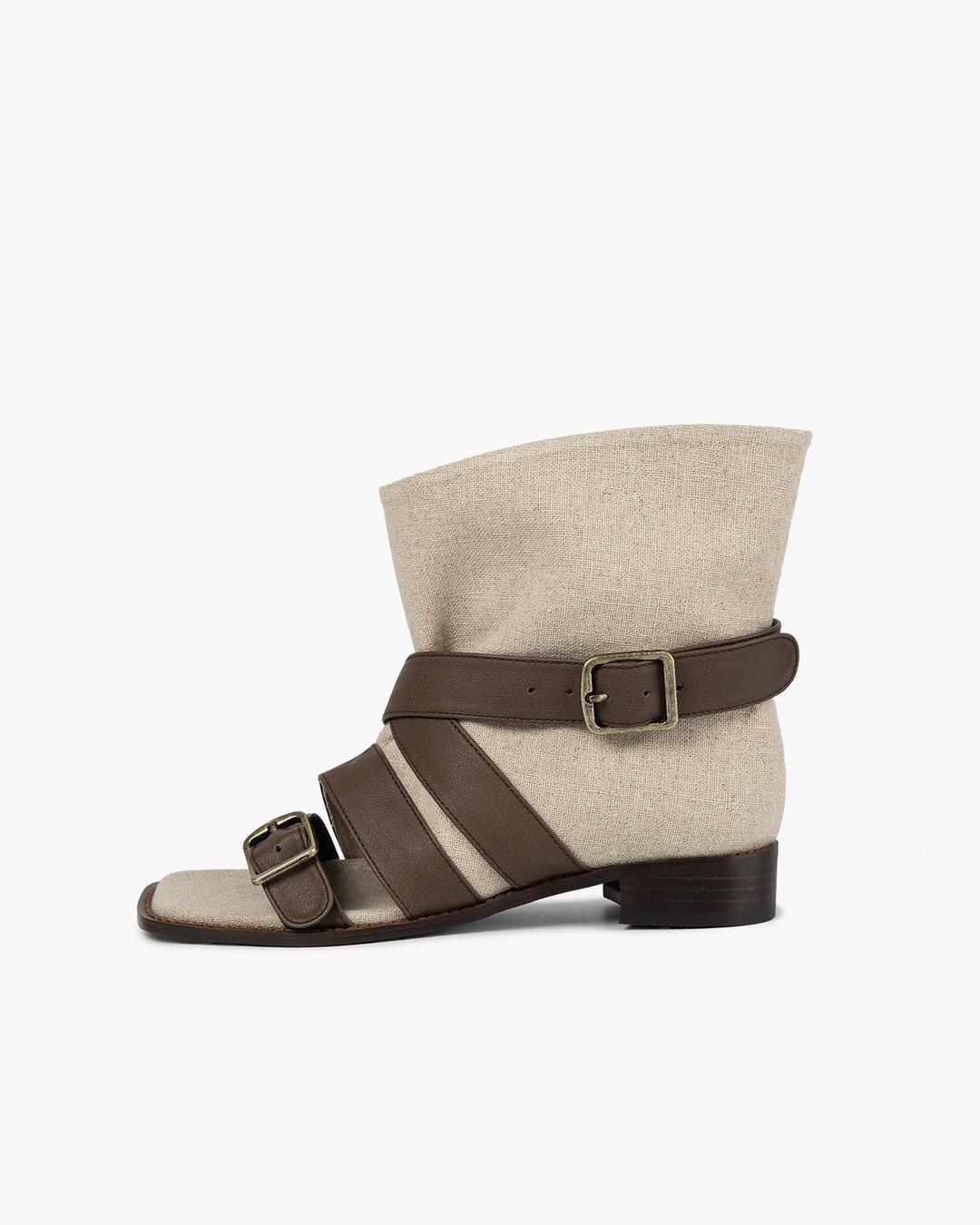 GIU SANDAL BOOTS (IVORY)