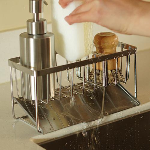 하우드 물흐름 수세미걸이 수세미거치대 싱크대 스텐 거치대