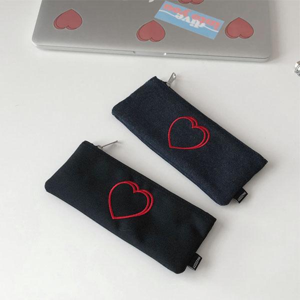 heart pencil case