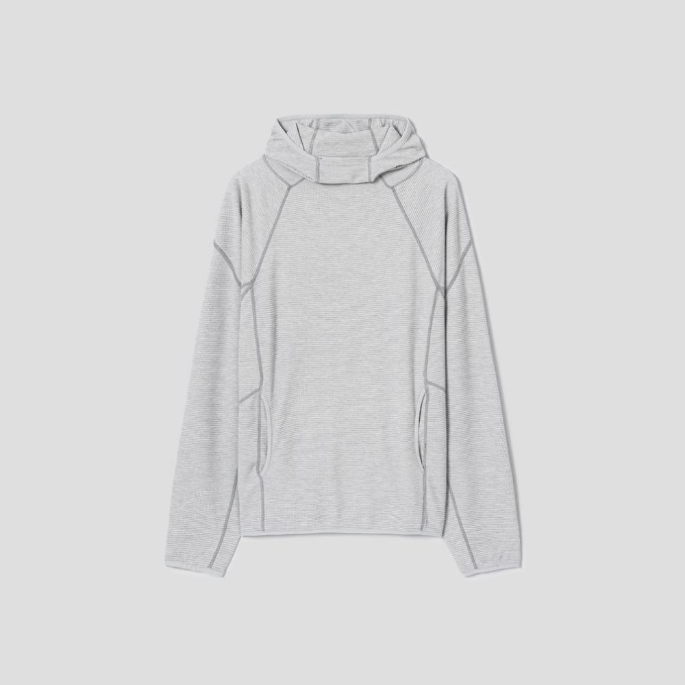 에잇세컨즈 와플 져지 후드 풀오버 티셔츠  라이트 그레이 (456141SCQ2)