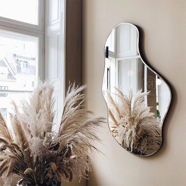 북유럽 비정형거울 모던미드 센추리 인테리어 벽걸이 거울 노프레임 4종 디자인 러그온