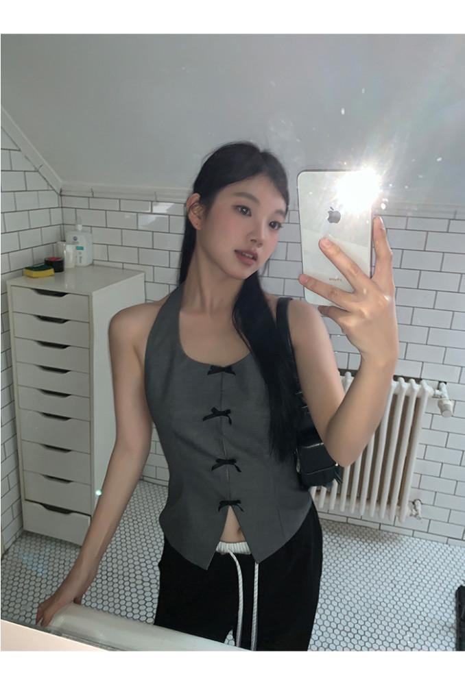 프렌치 리본 블라우스