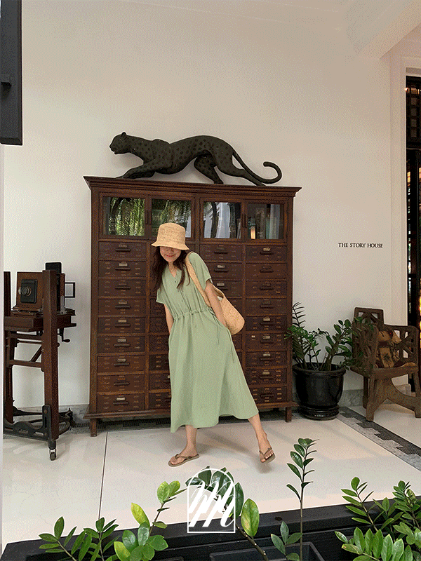 MMMM #2차예약오픈포레스트 시어서커 스트링원피스 (★링클프리)[size:1,2]