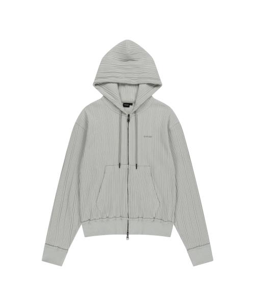 Knitted Zip-Up Hoodie (Ivory)