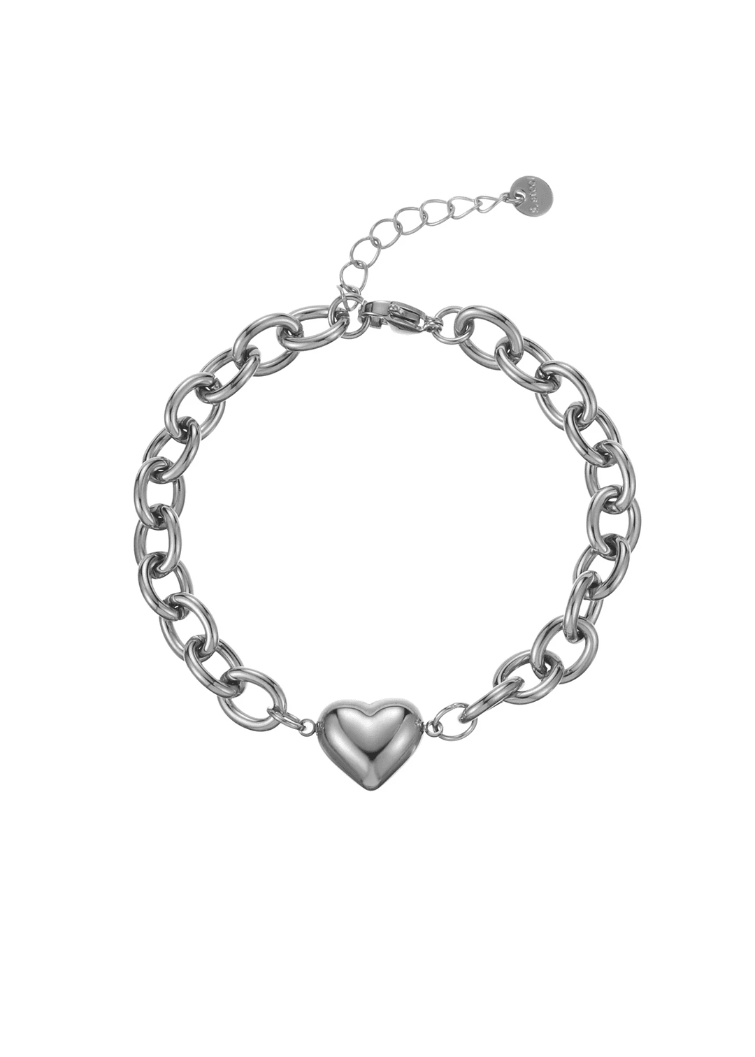 Isabelle Bold Love Silver Chain Bracelet