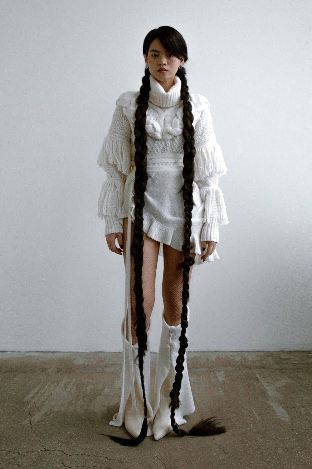 CREAM BRAIDED JUMPER - 36/38/40