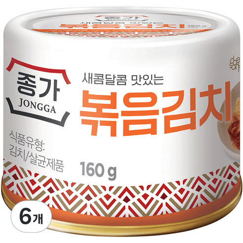 종가 고소한맛 볶음김치, 160g, 6개 - 볶음김치 | 쿠팡