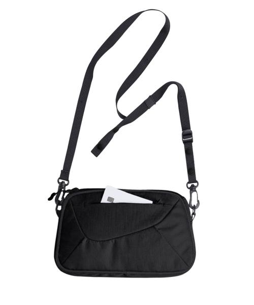 Trapezoid Nylon Hobo Bag / Black
