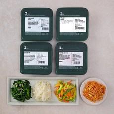 집반찬연구소 비빔밥용 사색나물 애호박나물110g + 시금치나물 90g + 매콤 콩나물무침 90g + 무나물 100g