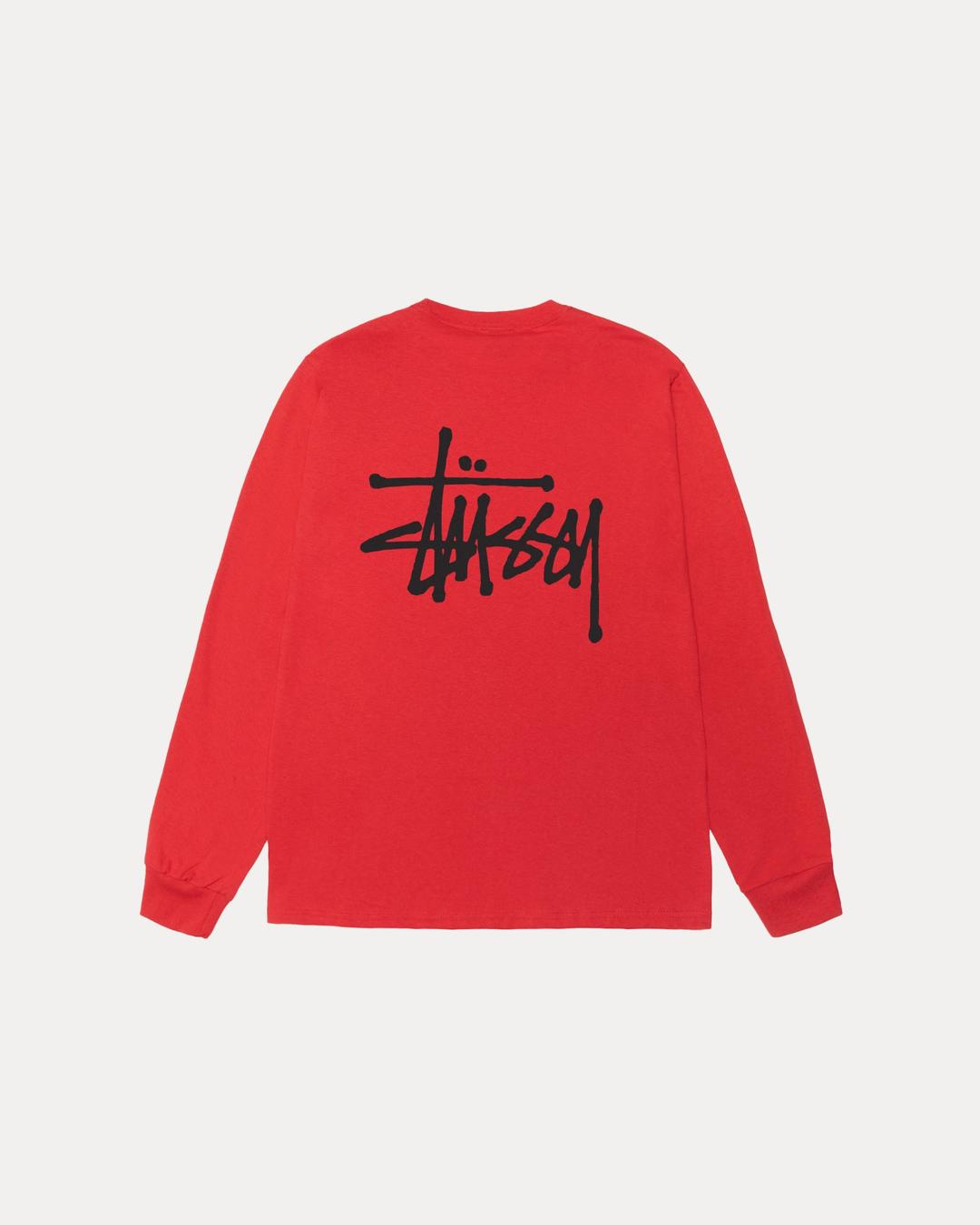 BASIC STÜSSY LS TEE - Cayenne / S