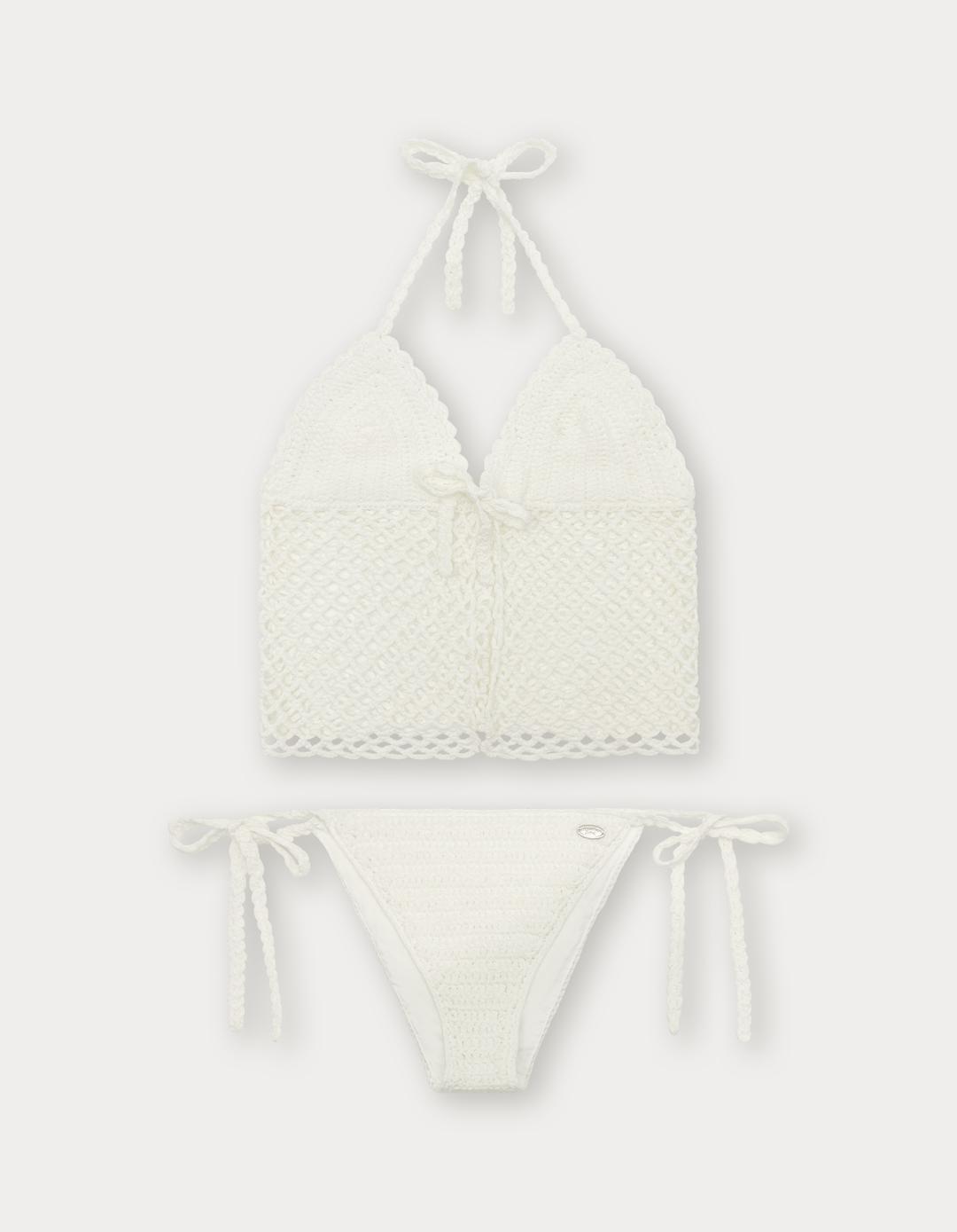 Handmade Mesh Knit Bikini - Ivory