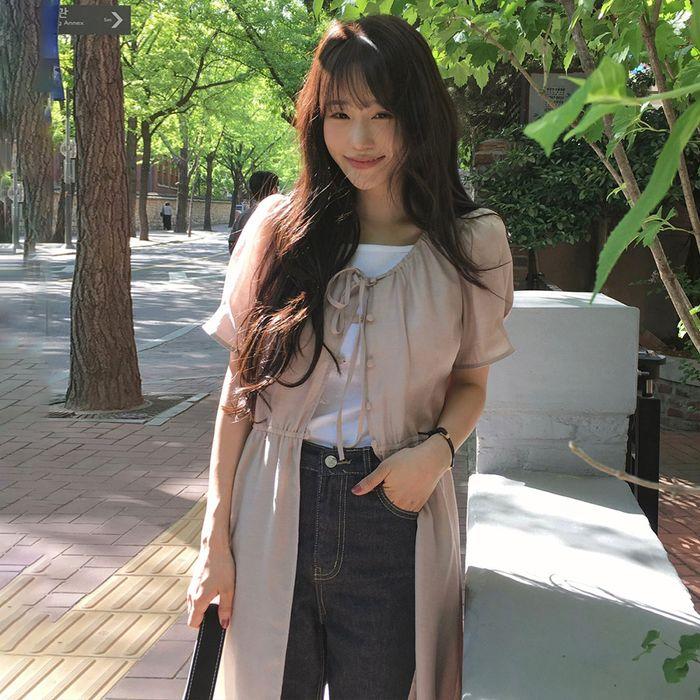 U-Neck Open One-Piece_2colors
