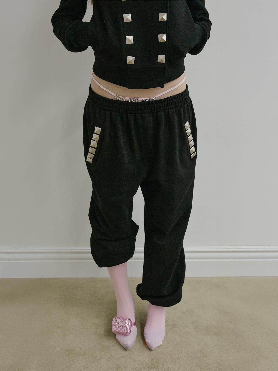 Napoleon Stud Sweatpants Black