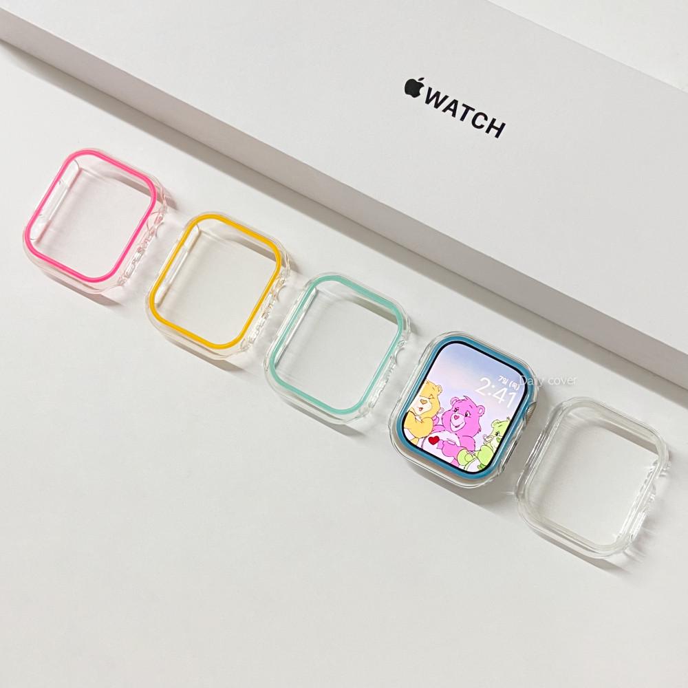 팔레트 네온 애플워치 케이스 커버 보호 하드 데일리커버