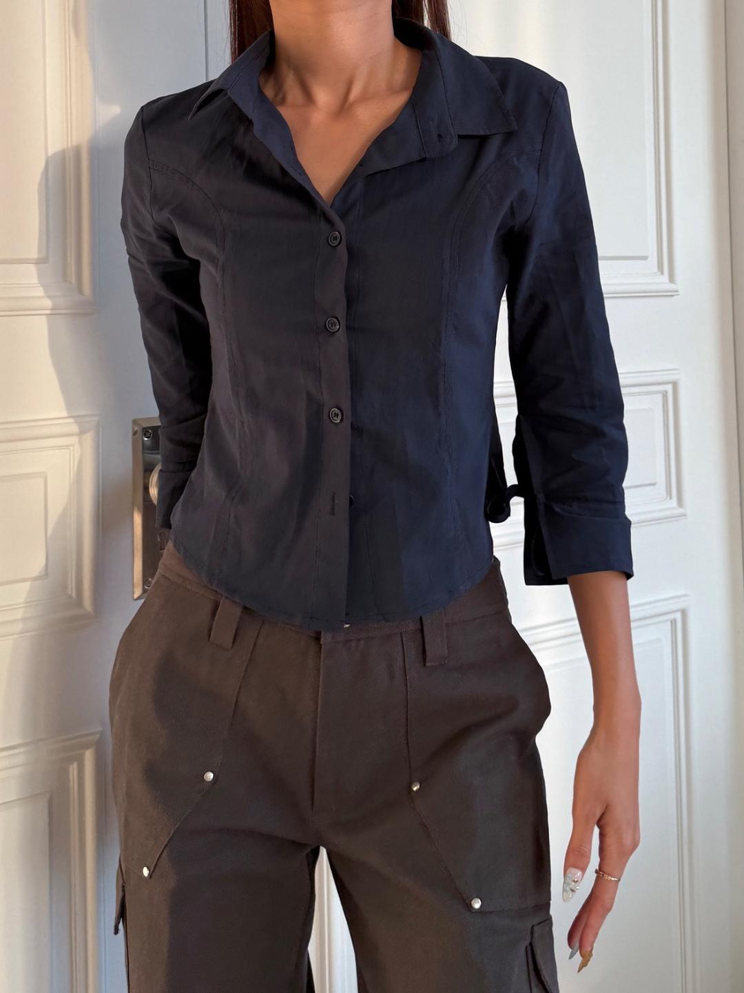 Everly Fit 3/4 Shirt (Navy)