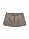 RUSSELL PLAID MINI SKIRT (BROWN PLAID)