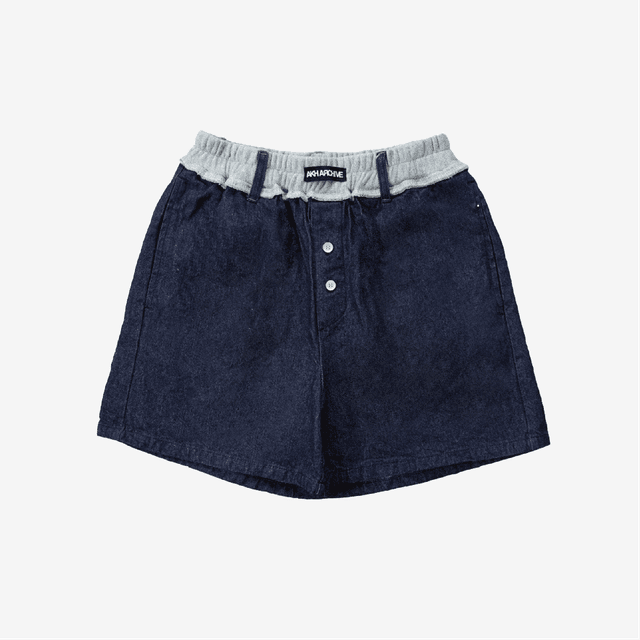 에이이에이이 TRUNK LAYERED SWEATSHORTS [NAVY] - 위시버킷