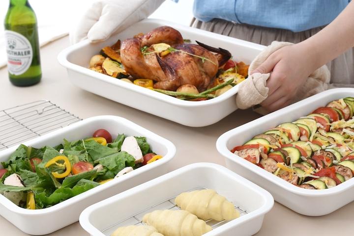 [브랜드위크 25%] 오븐/에어프라이어 가능! 세라믹 사각트레이 2종세트4size