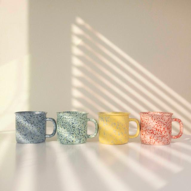 신혼부부 집들이 선물 뭉툭 점박이 수입컵 머그컵 머그잔