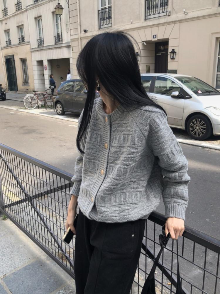 Le Butter 르버터 멜번 울 가디건 니트 라운드 긴팔 가을 아우터 cd (2col)