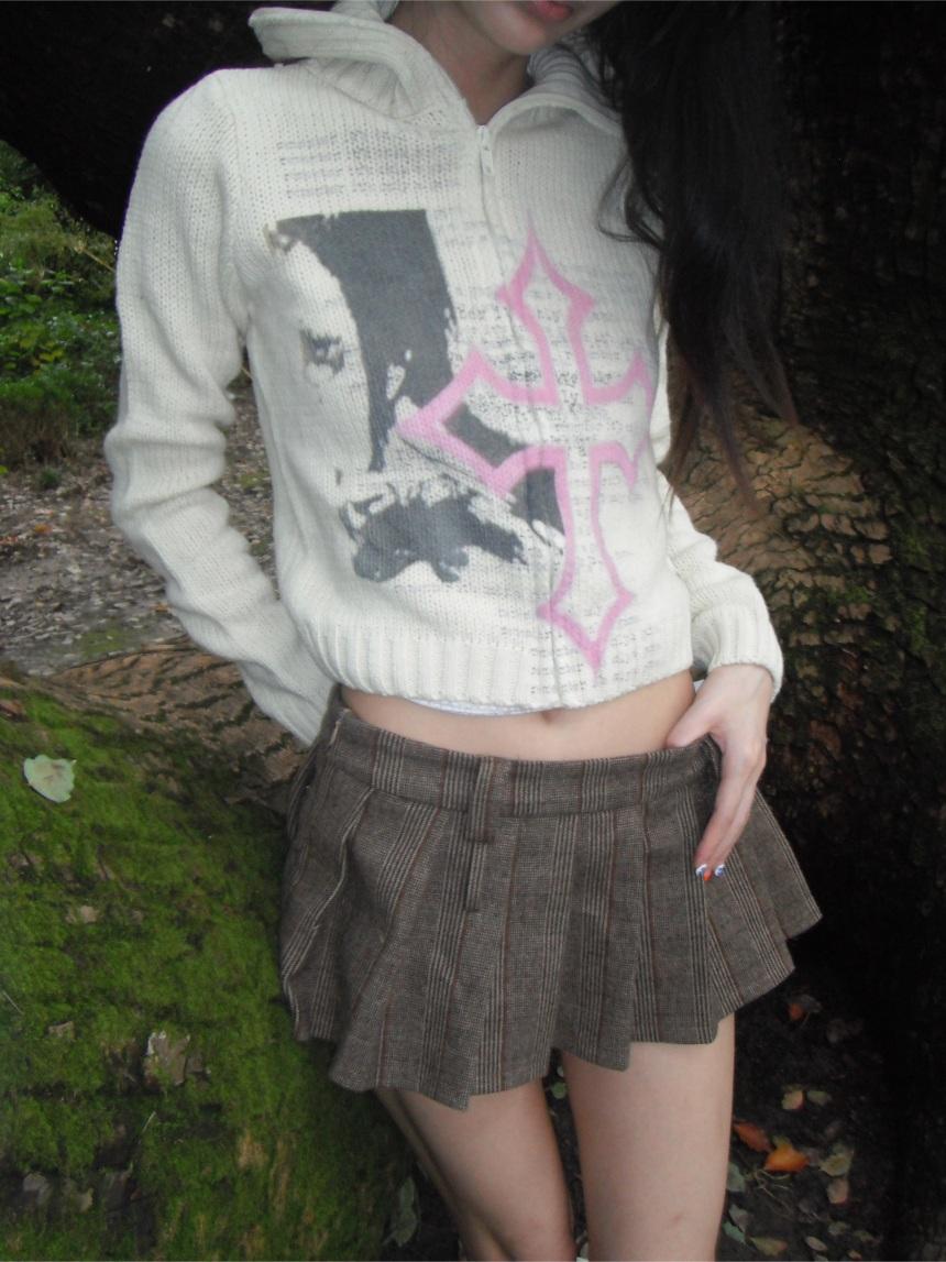 Texevasion turtleneck short sweater jacket