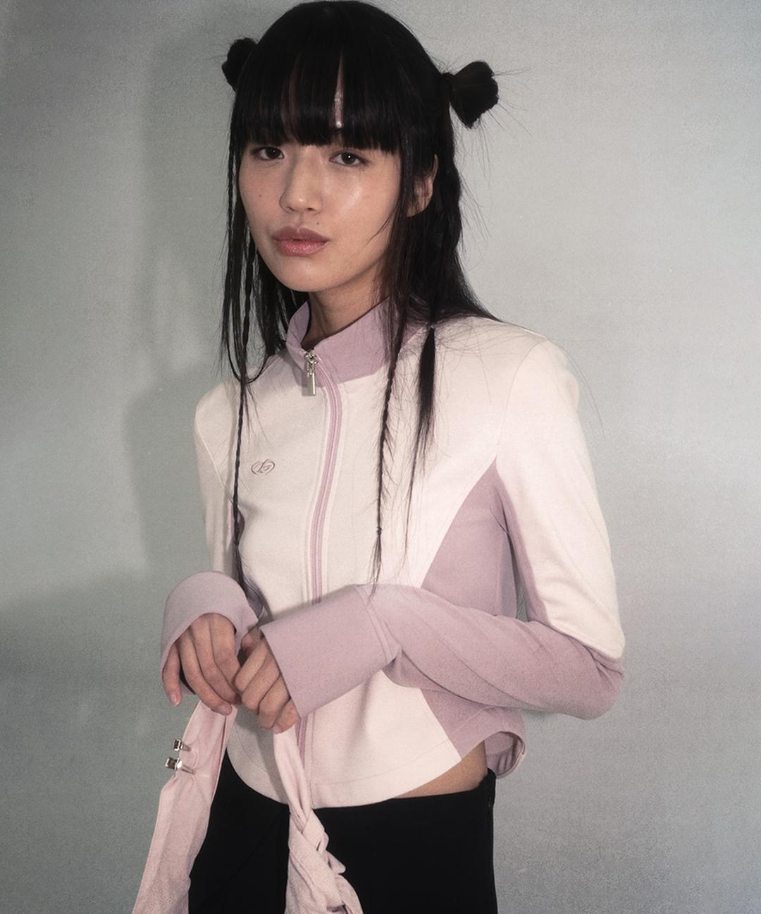 Slim jersey cropped jacket