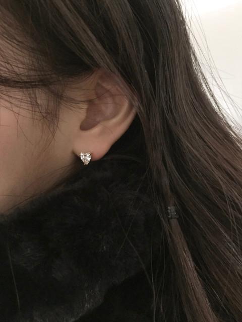 [둥그런/ 925 silver] 프로즌 큐빅 귀걸이 (2 color)