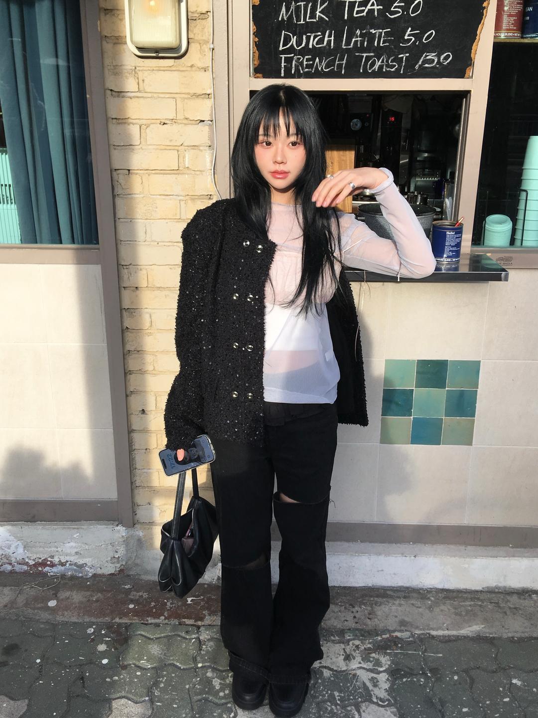 Twinkle Two Button Tweed Jk