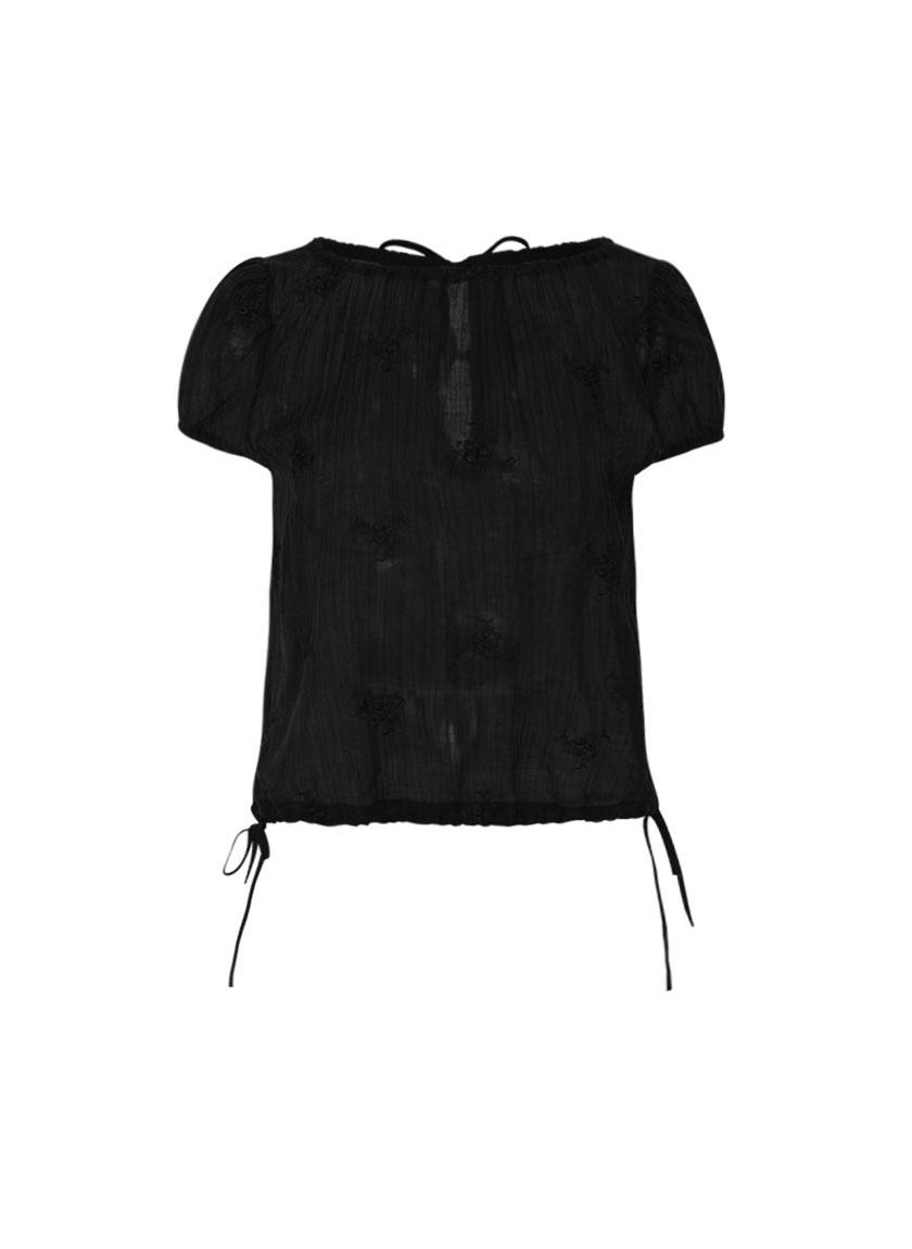 Flower String Blouse (Black)